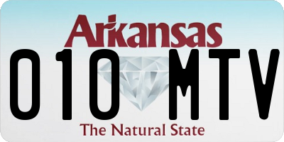 AR license plate 010MTV