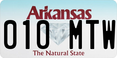 AR license plate 010MTW