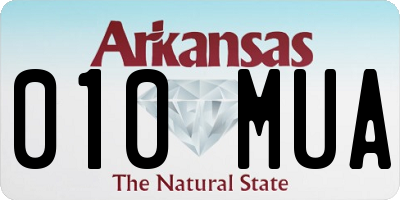 AR license plate 010MUA
