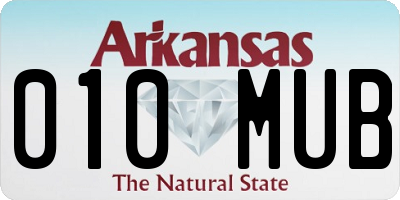 AR license plate 010MUB