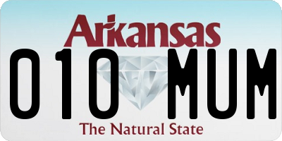 AR license plate 010MUM