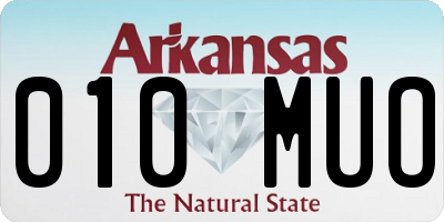 AR license plate 010MUO