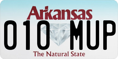 AR license plate 010MUP