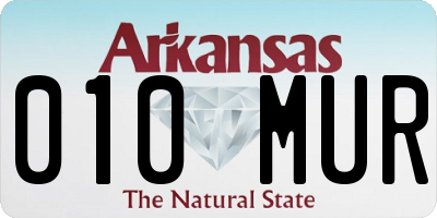 AR license plate 010MUR