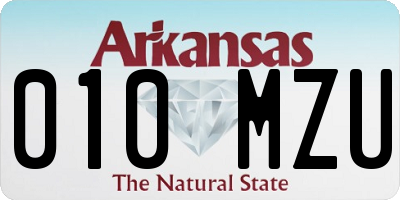 AR license plate 010MZU