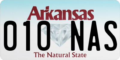 AR license plate 010NAS