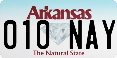 AR license plate 010NAY