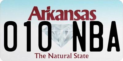 AR license plate 010NBA