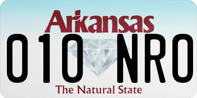 AR license plate 010NRO
