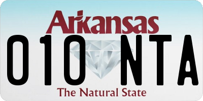 AR license plate 010NTA