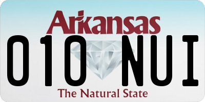 AR license plate 010NUI