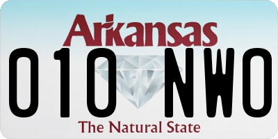 AR license plate 010NWO