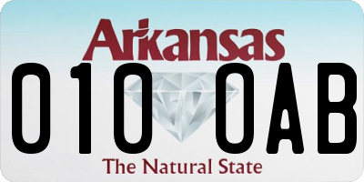 AR license plate 010OAB