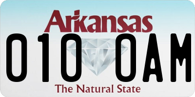 AR license plate 010OAM