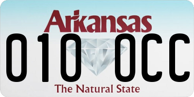AR license plate 010OCC