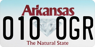 AR license plate 010OGR
