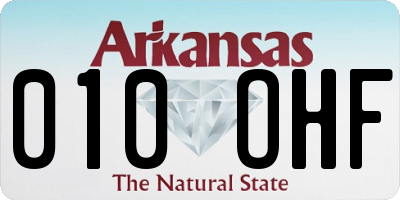 AR license plate 010OHF