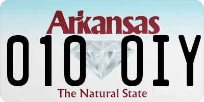 AR license plate 010OIY