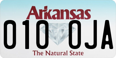 AR license plate 010OJA
