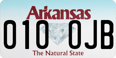 AR license plate 010OJB