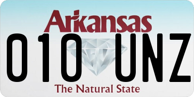 AR license plate 010UNZ