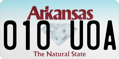 AR license plate 010UOA