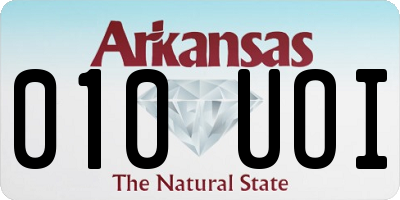AR license plate 010UOI