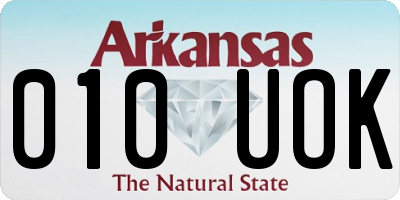 AR license plate 010UOK