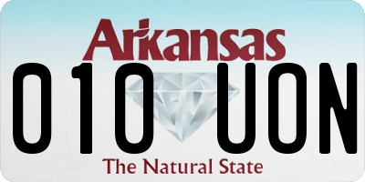 AR license plate 010UON