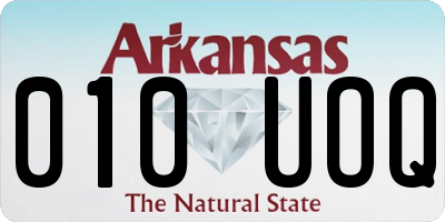 AR license plate 010UOQ