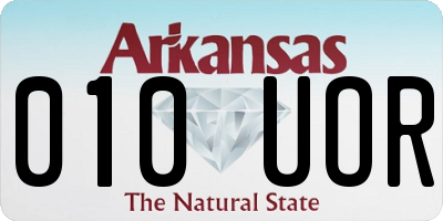 AR license plate 010UOR