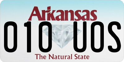 AR license plate 010UOS