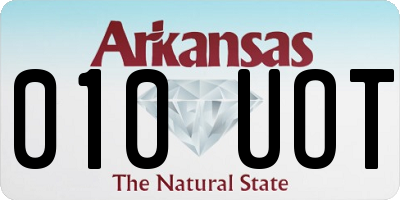 AR license plate 010UOT
