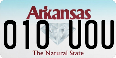 AR license plate 010UOU