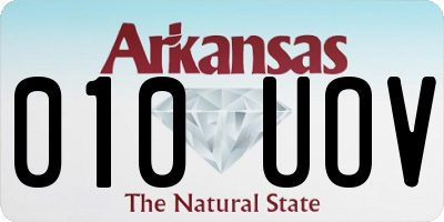 AR license plate 010UOV