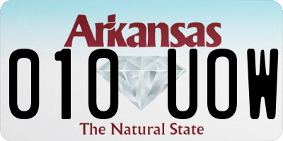 AR license plate 010UOW