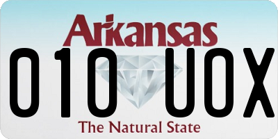 AR license plate 010UOX