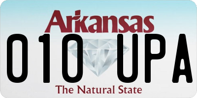 AR license plate 010UPA
