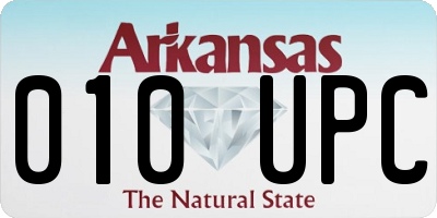 AR license plate 010UPC