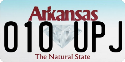 AR license plate 010UPJ
