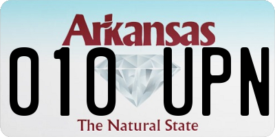 AR license plate 010UPN