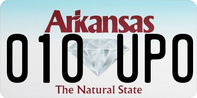 AR license plate 010UPO