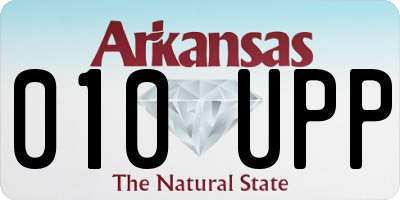 AR license plate 010UPP