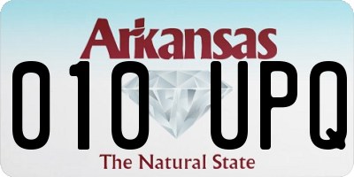 AR license plate 010UPQ