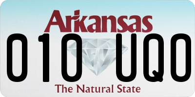 AR license plate 010UQO