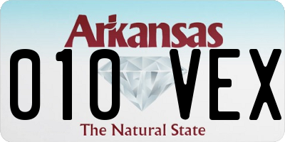 AR license plate 010VEX