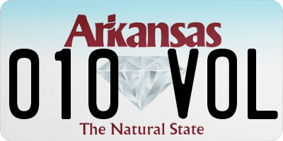 AR license plate 010VOL