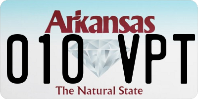 AR license plate 010VPT