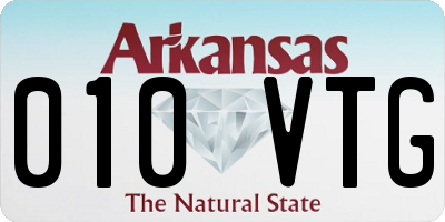 AR license plate 010VTG