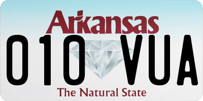 AR license plate 010VUA
